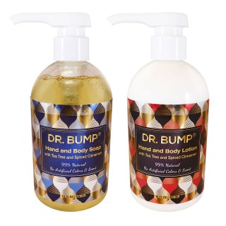 Waxness Dr. Bump Hand and Body Soap and Lotion Kit with Tea Tree and Spiced Cinnamon Holiday Edition 2 X 16 fl oz 480 ml