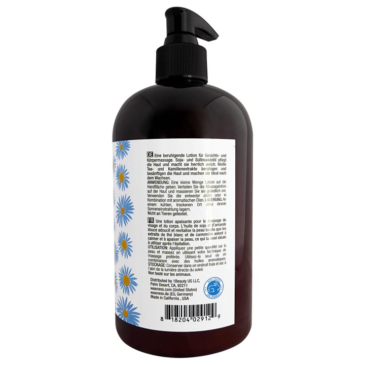Waxness Natural 3 in 1 Lotion with Blue Chamomile and Witch Hazel 16 fl oz / 480 ml