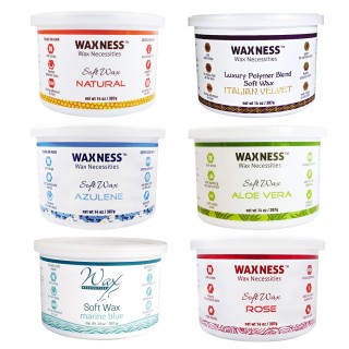 Waxness Soft Wax Set of 6 Tins Assorted (6 x 14 oz)