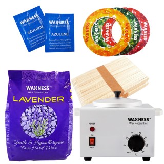 Waxness Lavender Face Hard Wax Kit with 0.8 Lb / 400 G Wax Bag