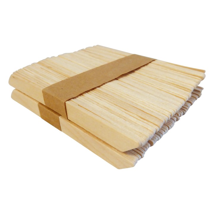 Waxness Small Waxing Wooden Angled Spatula Applicator 100pk Pack of 5