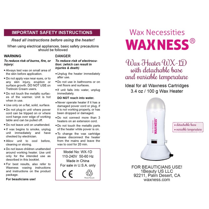 Waxness Double Cartridge Wax Heater with Base WX-2C