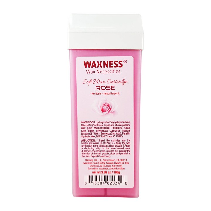 Waxness Rose Soft Wax Cartridge 3.38 oz 100 g Pack of 6