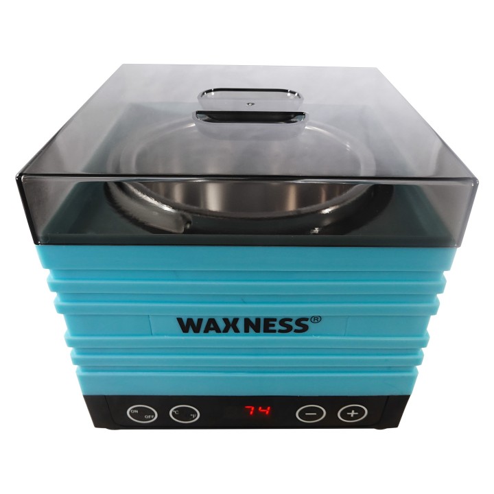 Waxness Premium Teal Dream Professional Stripless Waxing Kit with W-CUBE Teal Warmer and  1.65 lb 0.74 kg Wax Bag