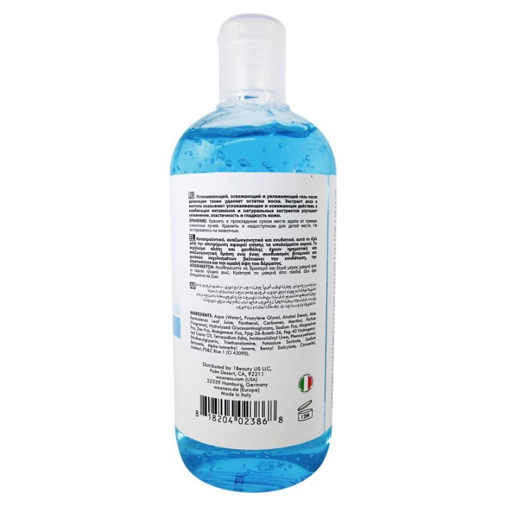 Waxness Spa Choice After Waxing Gel with Aloe and Menthol 16.9 fl oz / 500 ml