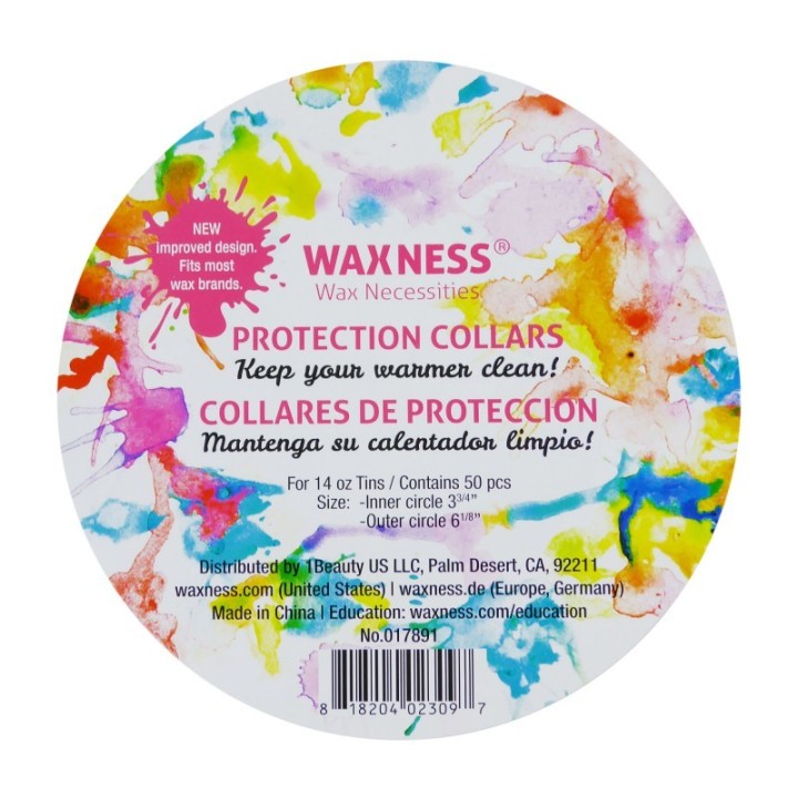 Multi-fit Protection Collars for 14-16 Oz Tins and Pots 50 pcs Splattered Paint Art