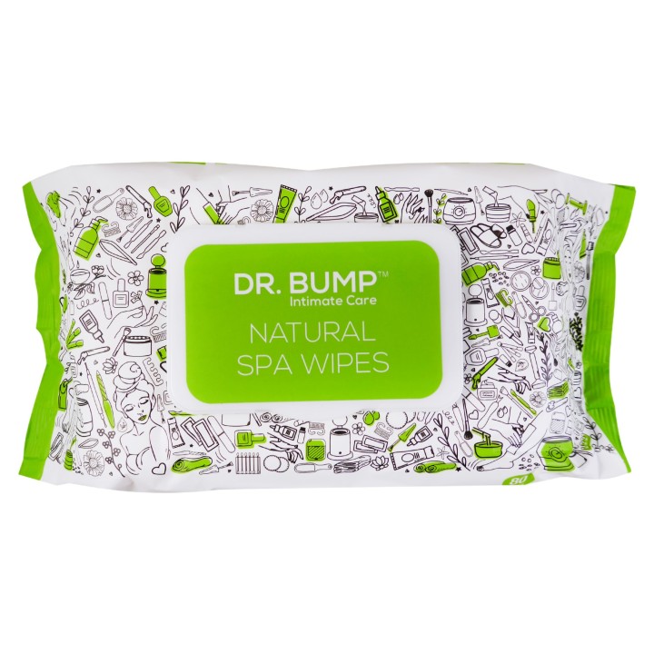 Dr. Bump Intimate Care Natural Spa Wipes with Tea Tree and Manuka Honey 80 pcs - Pack of 6