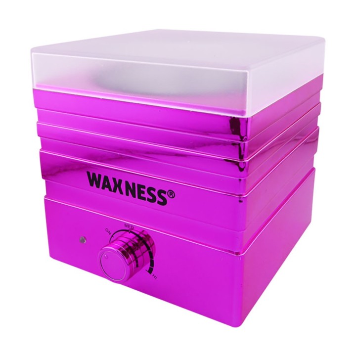 Mini W-Cube Metallic Warmer Fuchsia for Face / Nails Salons with Silicone Insert (5 Oz Tins Only)