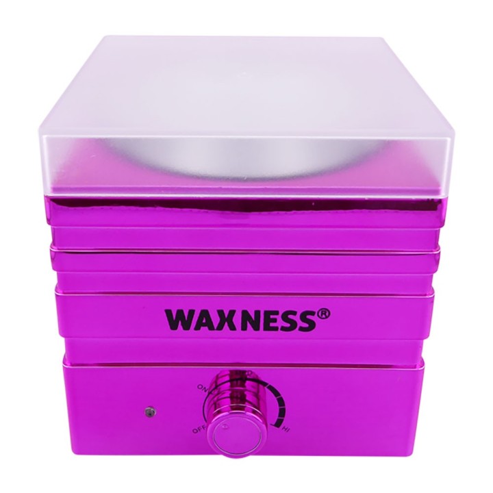 Mini W-Cube Metallic Warmer Fuchsia for Face / Nails Salons with Silicone Insert (5 Oz Tins Only)