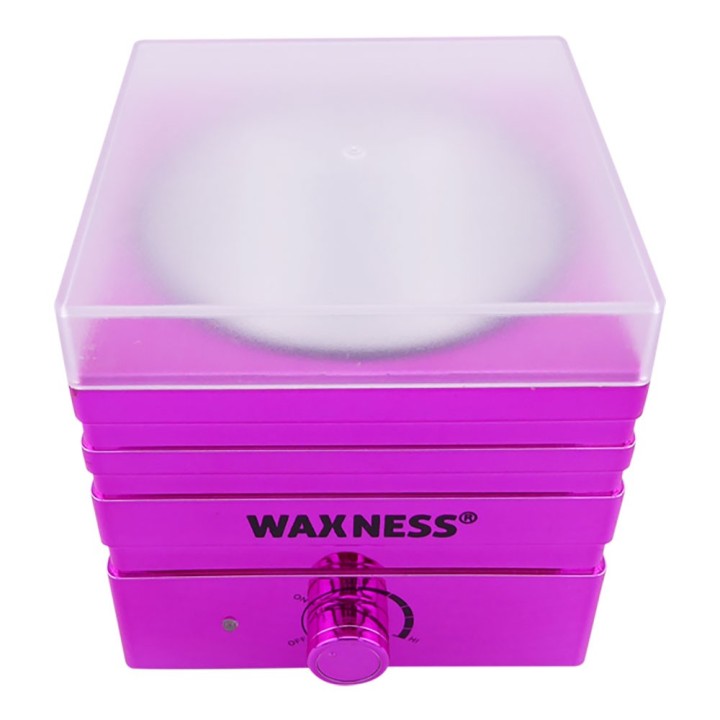 Mini W-Cube Metallic Warmer Fuchsia for Face / Nails Salons with Silicone Insert (5 Oz Tins Only)
