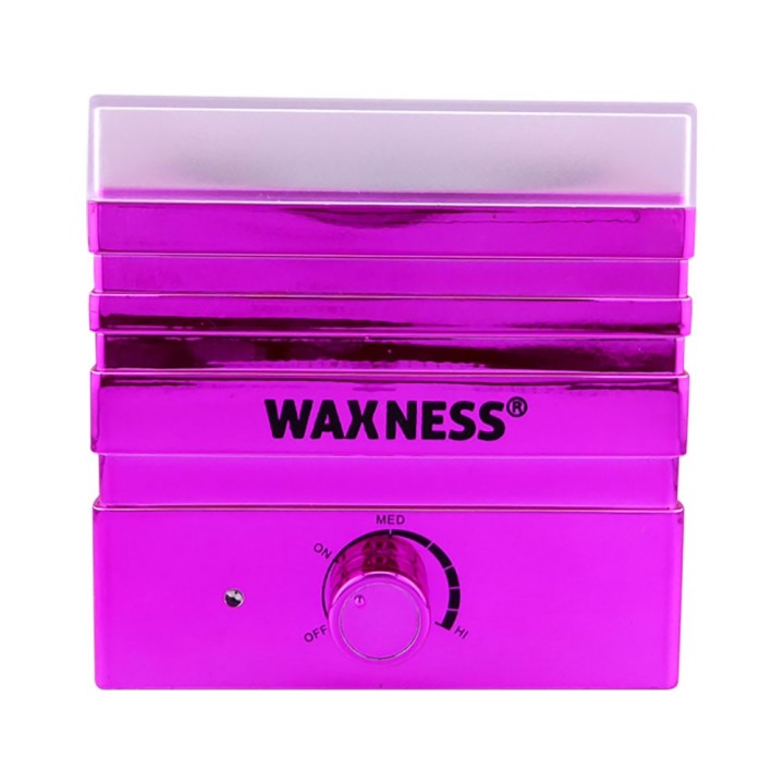 Mini W-Cube Metallic Warmer Fuchsia for Face / Nails Salons with Silicone Insert (5 Oz Tins Only)