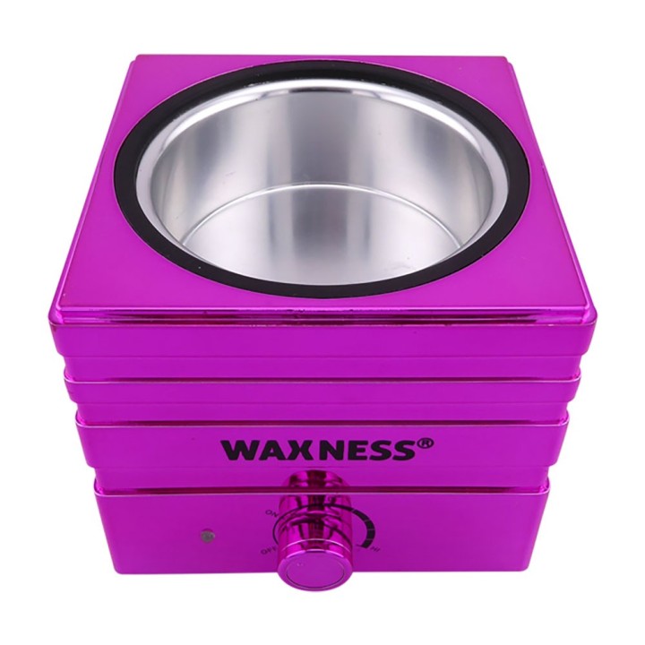 Mini W-Cube Metallic Warmer Fuchsia for Face / Nails Salons with Silicone Insert (5 Oz Tins Only)