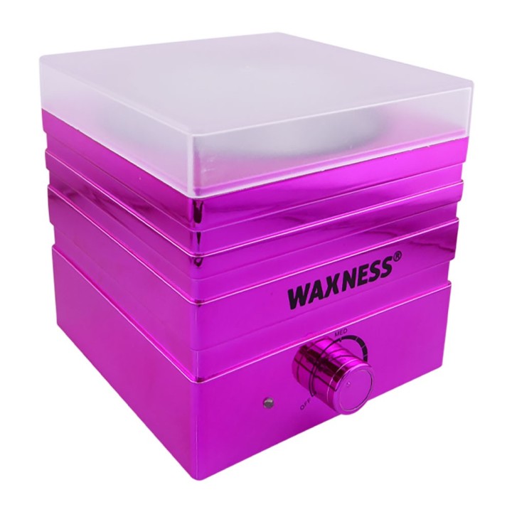 Face / Eyebrows Waxing Kit with Mini W-Cube Metallic Fuchsia with Silicone Insert