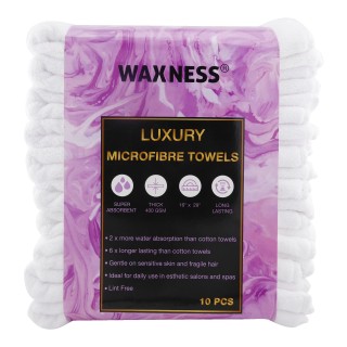 Premium Soft Thick Extra Absorbent Microfiber Cosmetic Towel 16” X 29” 400 GSM White, Pack of 10