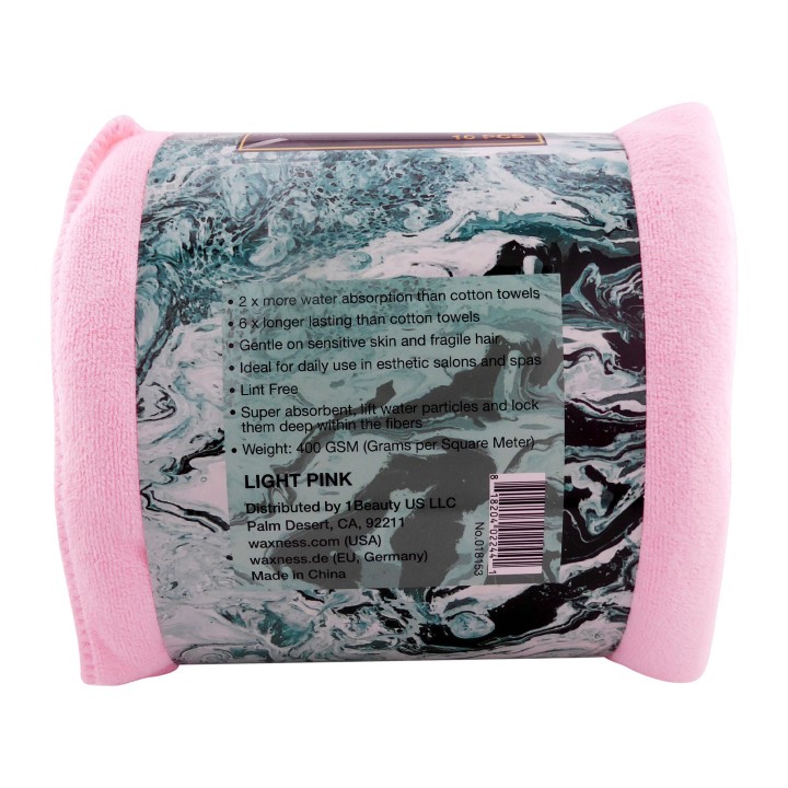 Premium Soft Thick Extra Absorbent Microfiber Cosmetic Towel 16” X 29” 400 GSM Light Pink, Pack of 10