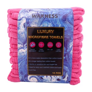 Premium Soft Thick Extra Absorbent Microfiber Cosmetic Towel 16” X 29” 400 GSM Pink, Pack of 10