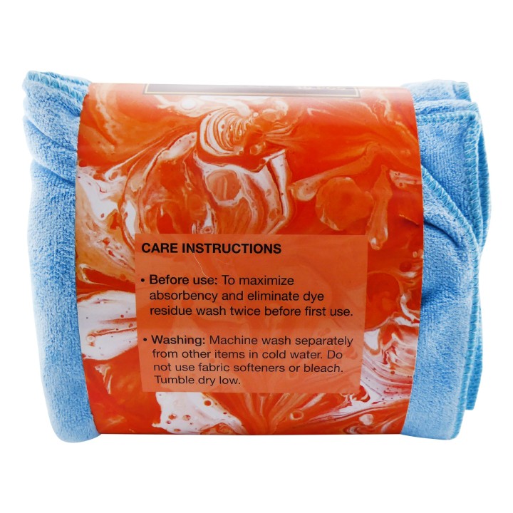 Premium Soft Thick Extra Absorbent Microfiber Cosmetic Towel 16” X 29” 400 GSM Blue, Pack of 10