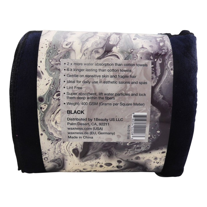 Premium Soft Thick Extra Absorbent Microfiber Cosmetic Towel 16” X 29” 400 GSM Black, Pack of 10