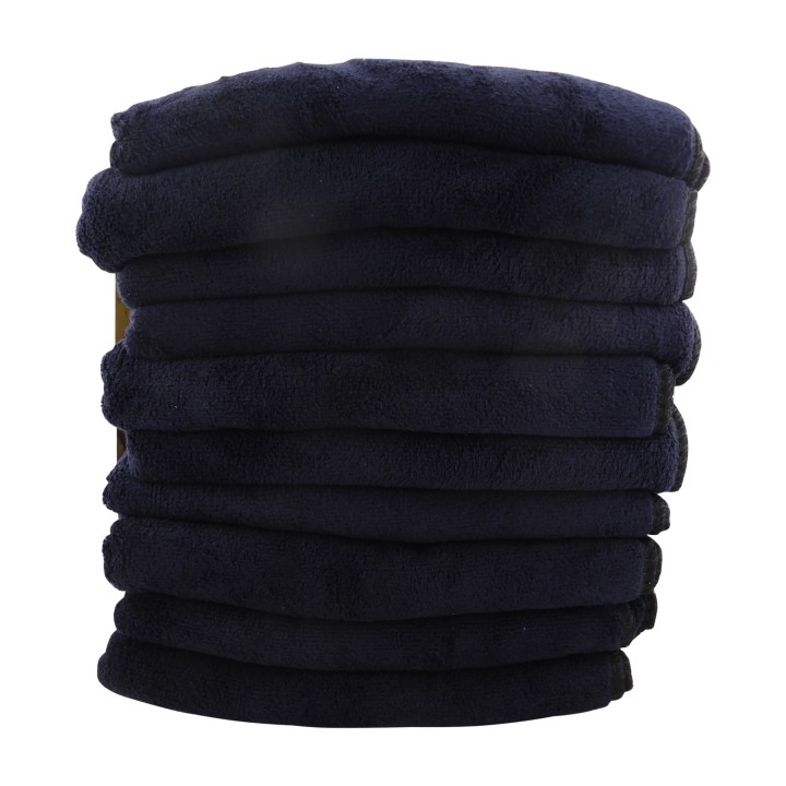 Premium Soft Thick Extra Absorbent Microfiber Cosmetic Towel 16” X 29” 400 GSM Black, Pack of 10