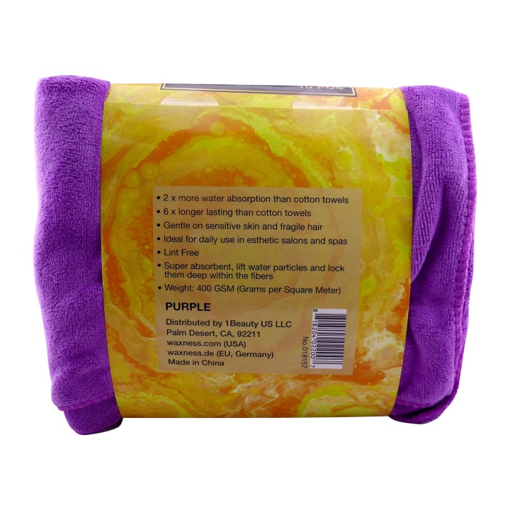 Premium Soft Thick Extra Absorbent Microfiber Cosmetic Towel 16” X 29” 400 GSM Purple, Pack of 10