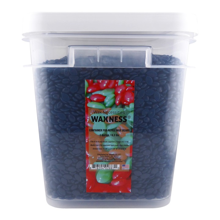 Waxness Clear Plastic Empty Container with Lid Holds 6 lb Wax Beads