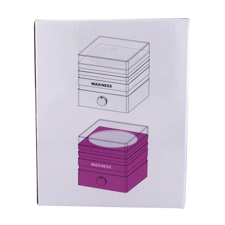 Mini W-Cube Metallic Warmer Fuchsia for Face / Nails Salons with Silicone Insert (5 Oz Tins Only)