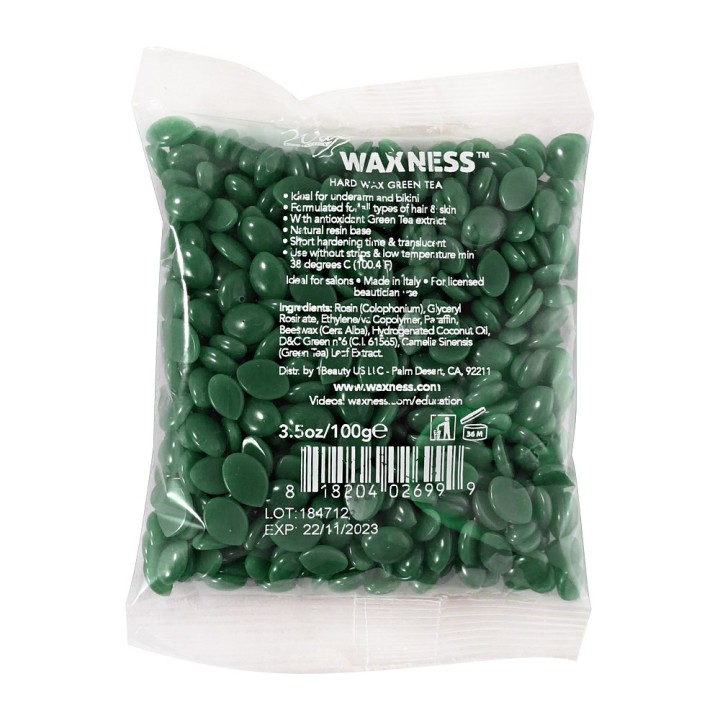 Waxness Green Tea Film Hard Wax Sample 3.5 oz / 100 g
