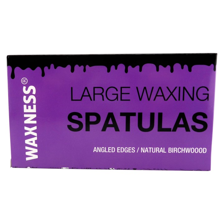 Waxness Body Waxing Wooden Angled Spatula Applicator 100pk
