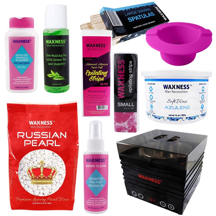 Student Complete Waxing Kit with W-CUBE Digital Black Warmer