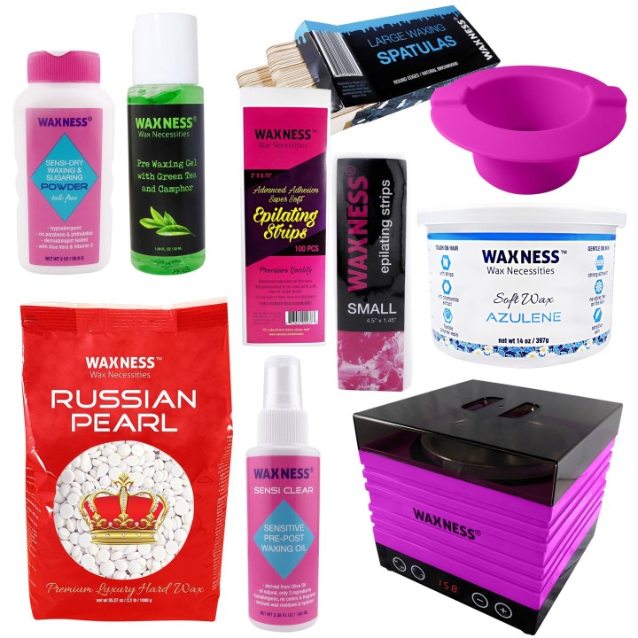Student Complete Waxing Kit with W-CUBE Digital Magenta Warmer