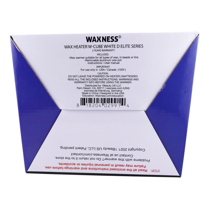 Waxness Wax Warmer W-CUBE White + 5 Colors Digital Lighted 1 lb