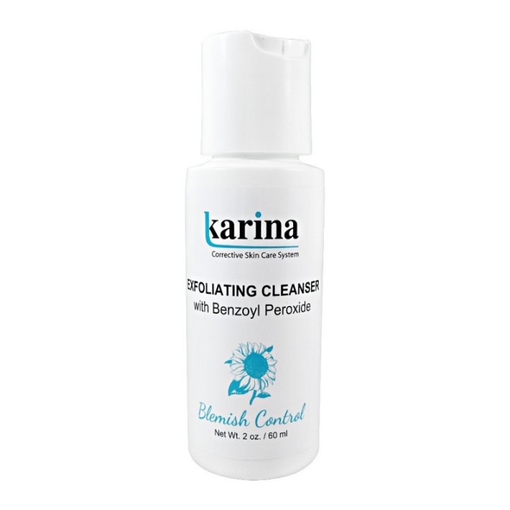 Karina Exfoliating Cleanser with Benzoyl Peroxide 2 oz