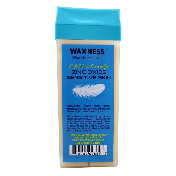 Waxness Zinc Oxide Sensitive Skin Soft Wax Cartridge 3.38 Oz / 100 G