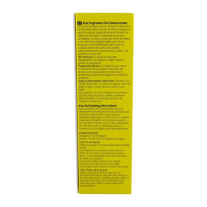 Kaz Natural Ingrown Hair Kit Oil & Mini Glove