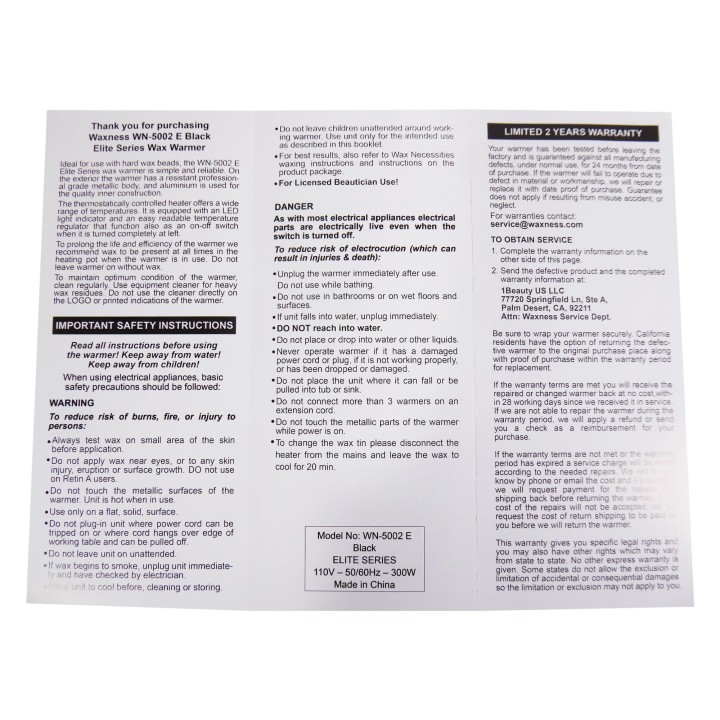 Waxness Professional Double Wax Heater WN-5002