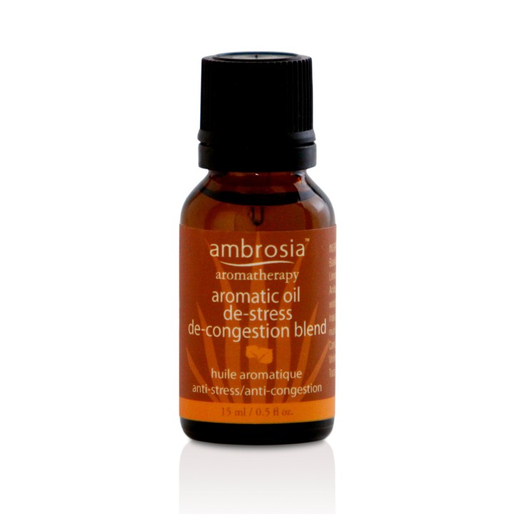 Ambrosia Aromatherapy Aromatic Oil De-Stress De-Congestion Blend 0.5 fl oz
