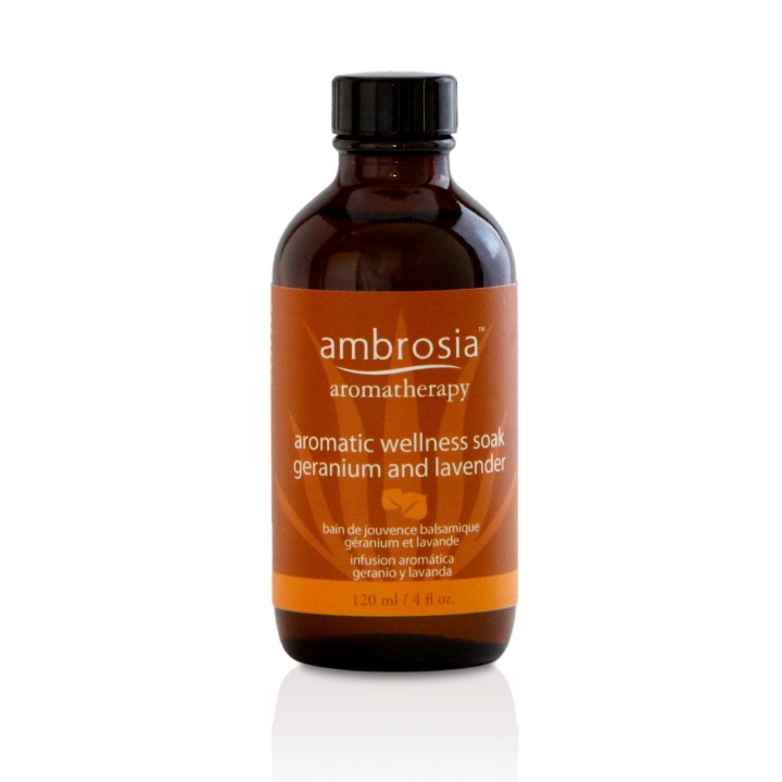 Ambrosia Aromatherapy Aromatic Wellness Soak Geranium-Lavender 4 fl oz