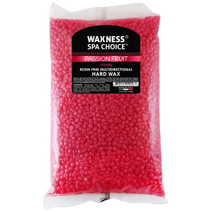 Waxness Spa Choice Assorted Hard Wax Beads 2.2 lb / 1 kg Pack of 3 - Tourmaline, Aloe Vera, Passion Fruit