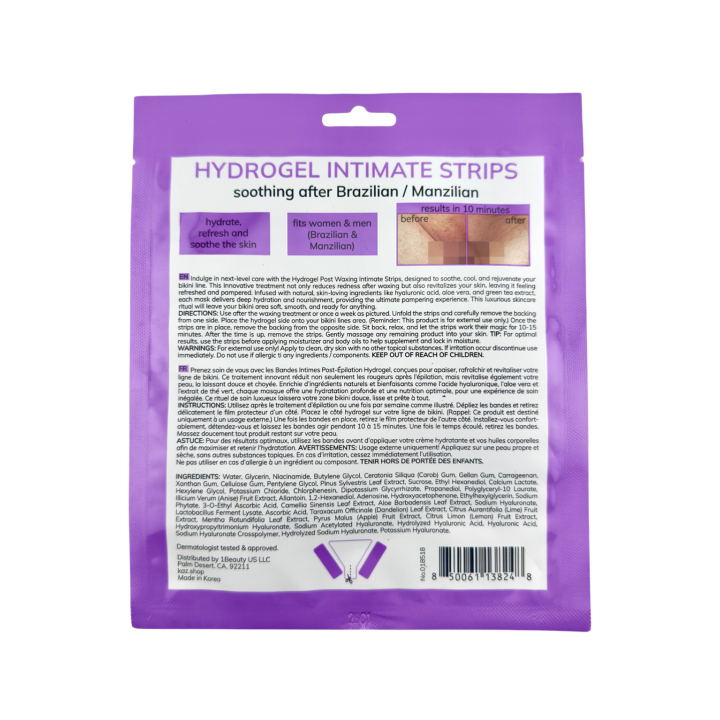 KAZ Hydrogel Intimate Hydrating and Soothing Mask & Strips Set Unisex