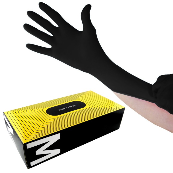 Waxness Cosmetology Nitrile Gloves Blue, Medium, 100 pcs / box