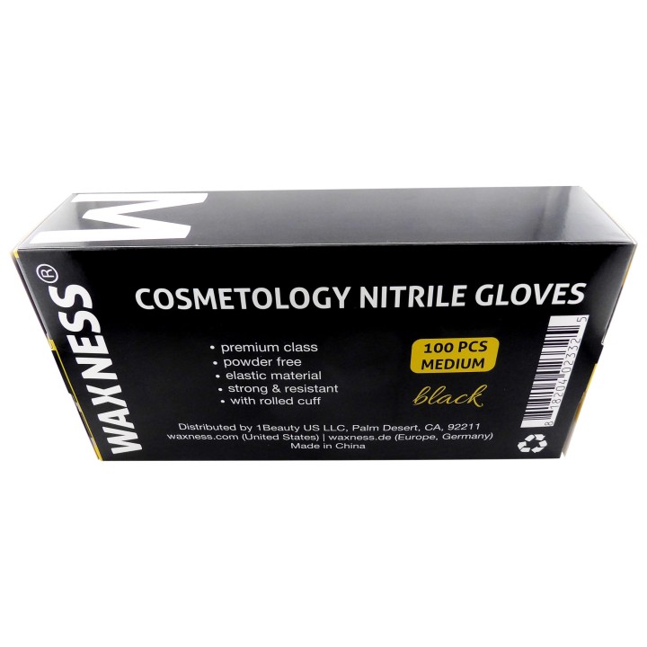 Waxness Cosmetology Nitrile Gloves Blue, Medium, 100 pcs / box