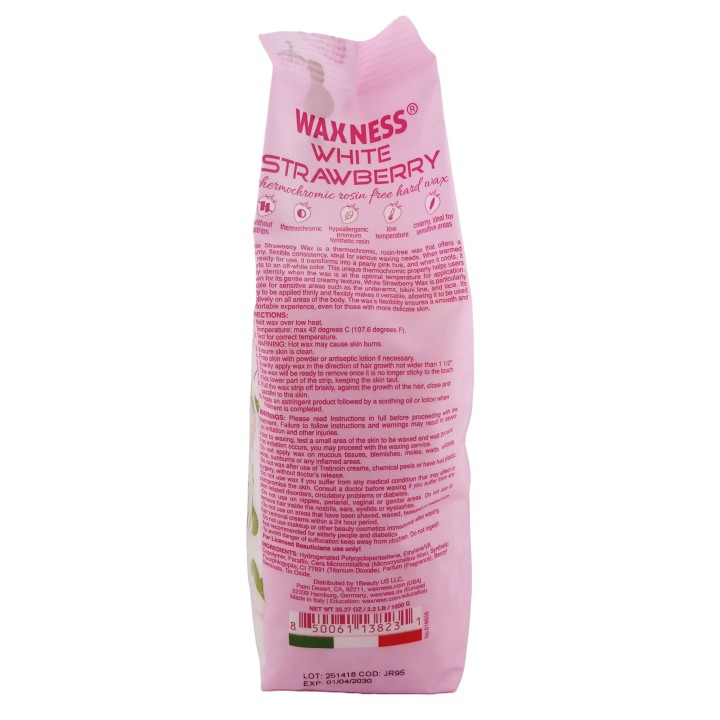 White Strawberry Thermochromic Rosin Free Hard Wax 2.2 lb / 1 kg