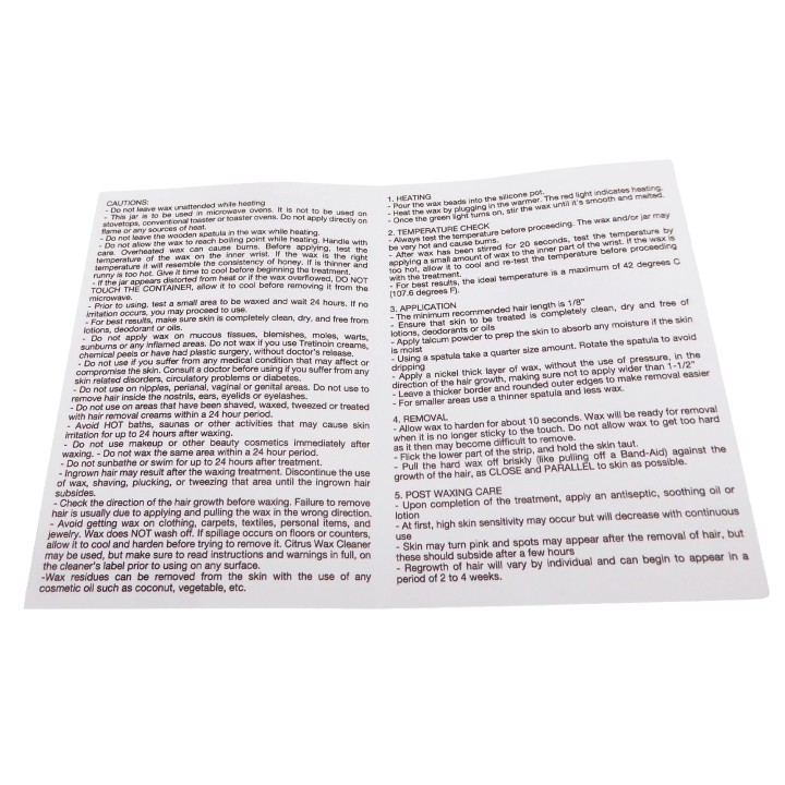 Micro Waxing Kit with Warmer and Small Bag 3.5 Oz of Russian Pearl hard Wax for Small Areas