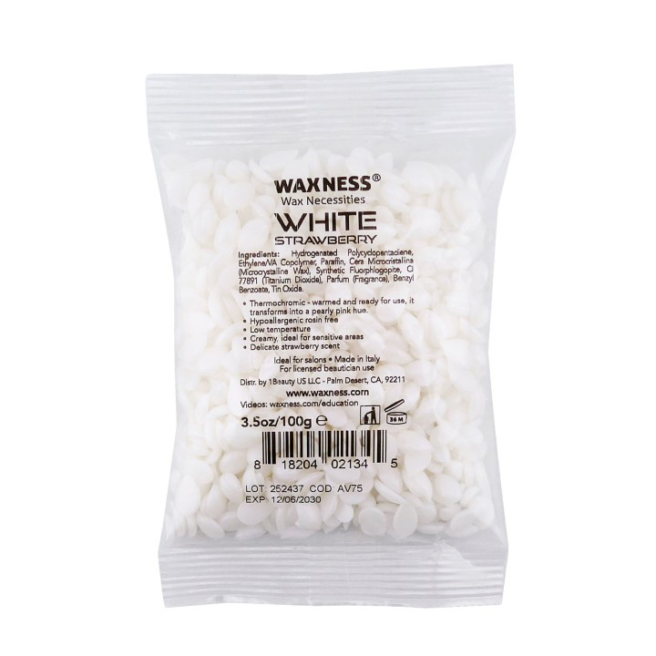White Strawberry Thermochromic Rosin Free Hard Wax Sample 3.5 oz / 100 g
