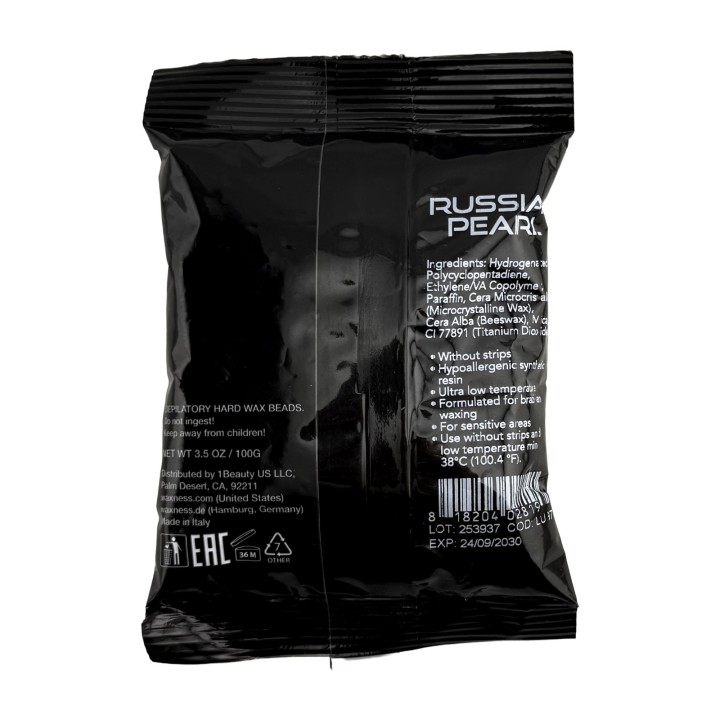 Waxness Hard Wax Beads Russian Pearl 0.22 Lb / 100 G