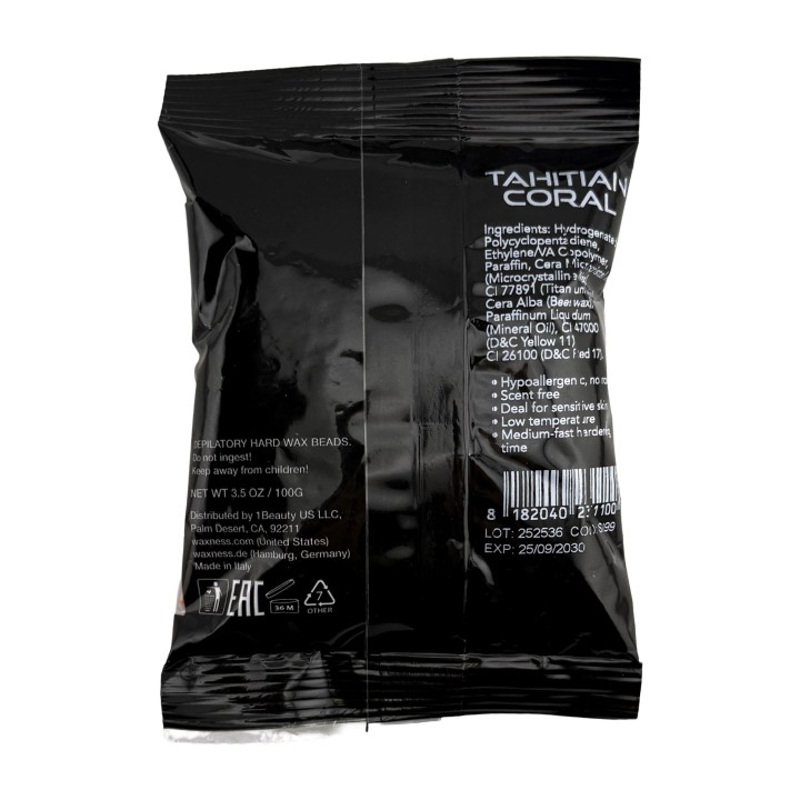 Waxness Rosin Free Hard Wax Beads Coral  22 lb / 10 kg