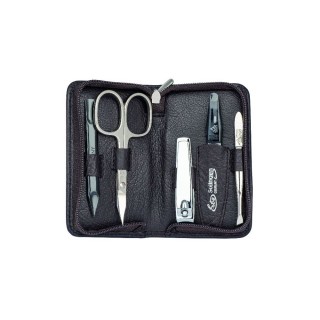 Erbe Manicure Pocket Case "Siena", Zipper, Brown, 5 instruments