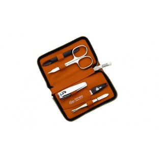 Erbe Manicure Zipper Case Range "Travel", Brown, 5 instruments
