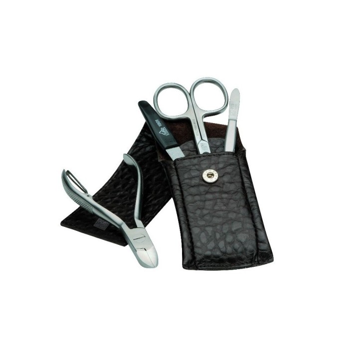 Erbe Manicure Pocket Case Range "Pocket", Stainless, Brown, 4 instruments