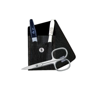 Erbe Manicure Pocket Case Inox "Buffalo", Black, 3 instruments